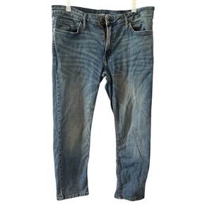 Calvin Klein Blue Skinny Jeans with Distressed Finish